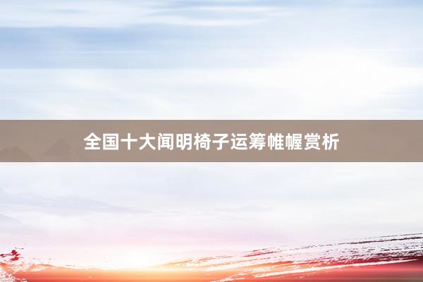 全国十大闻明椅子运筹帷幄赏析