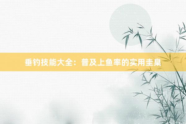 垂钓技能大全：普及上鱼率的实用圭臬